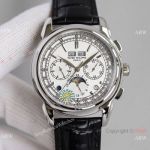 Swiss Copy Patek Philippe 5270G Perpetual Calendar Chronograph JH V2 Version Watch White Dial